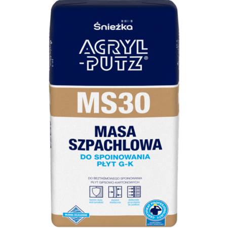 ACRYL-PUTZ® MS30 ШПАКЛЮВАЛЬНА МАСА  ДЛЯ З’ЄДНАННЯ ГІПСОКАРТОННИХ ПЛИТ