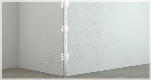 Installation of aluminium into the corner of wall